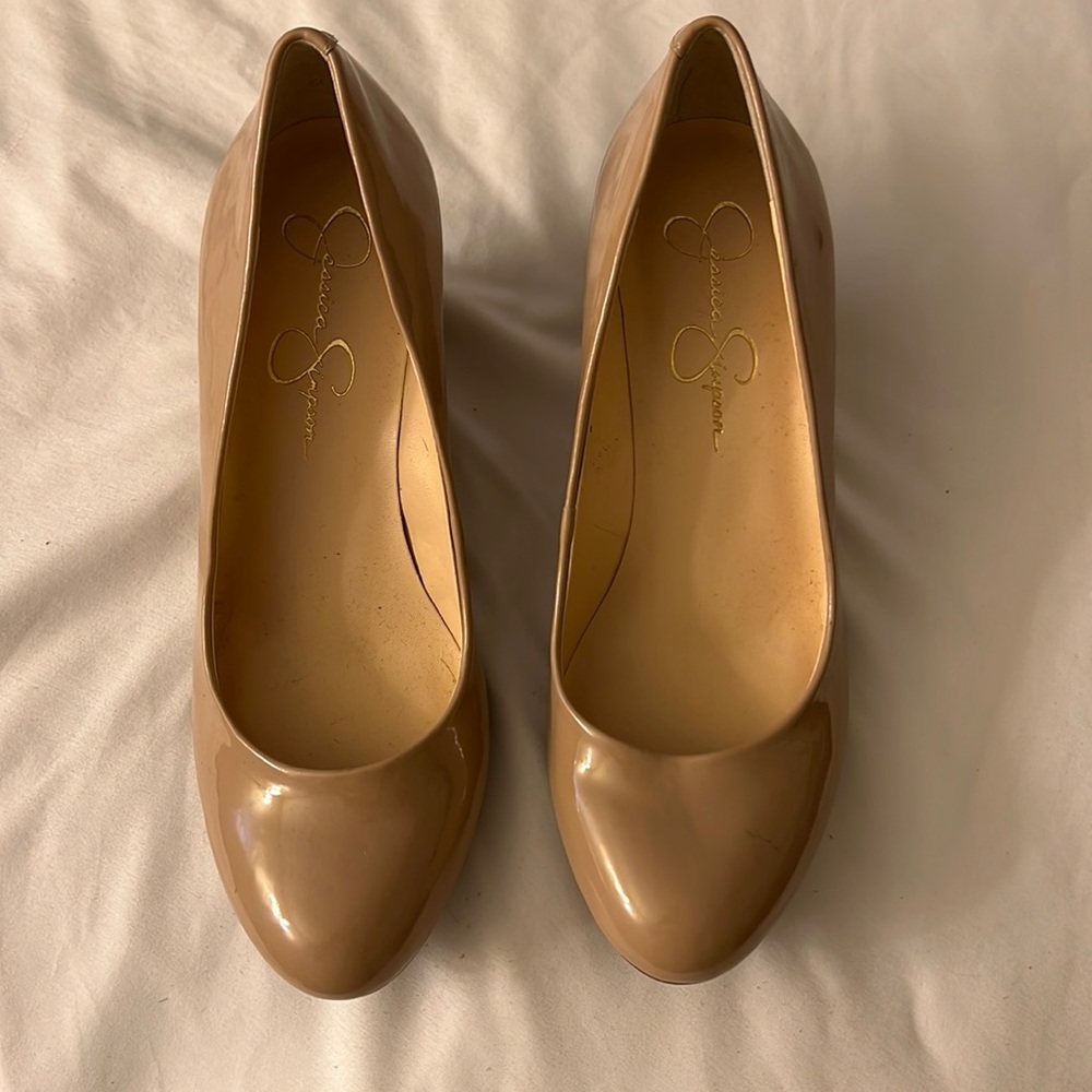 Jessica Simpson Tan Wedge Heels